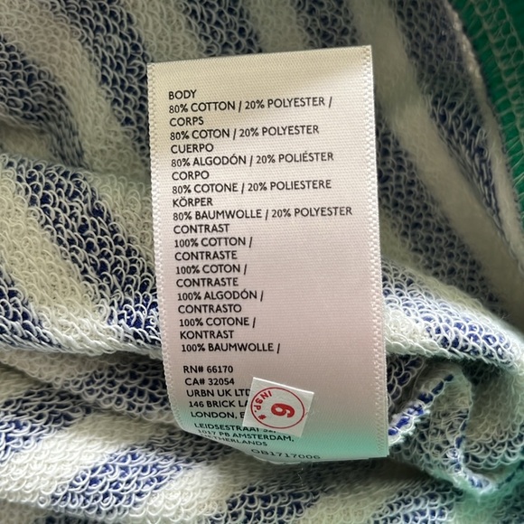 Free People Classic Striped Sweater Crewneck Oversize Baggy Cotton Women XS NWOT - Picture 12 of 13